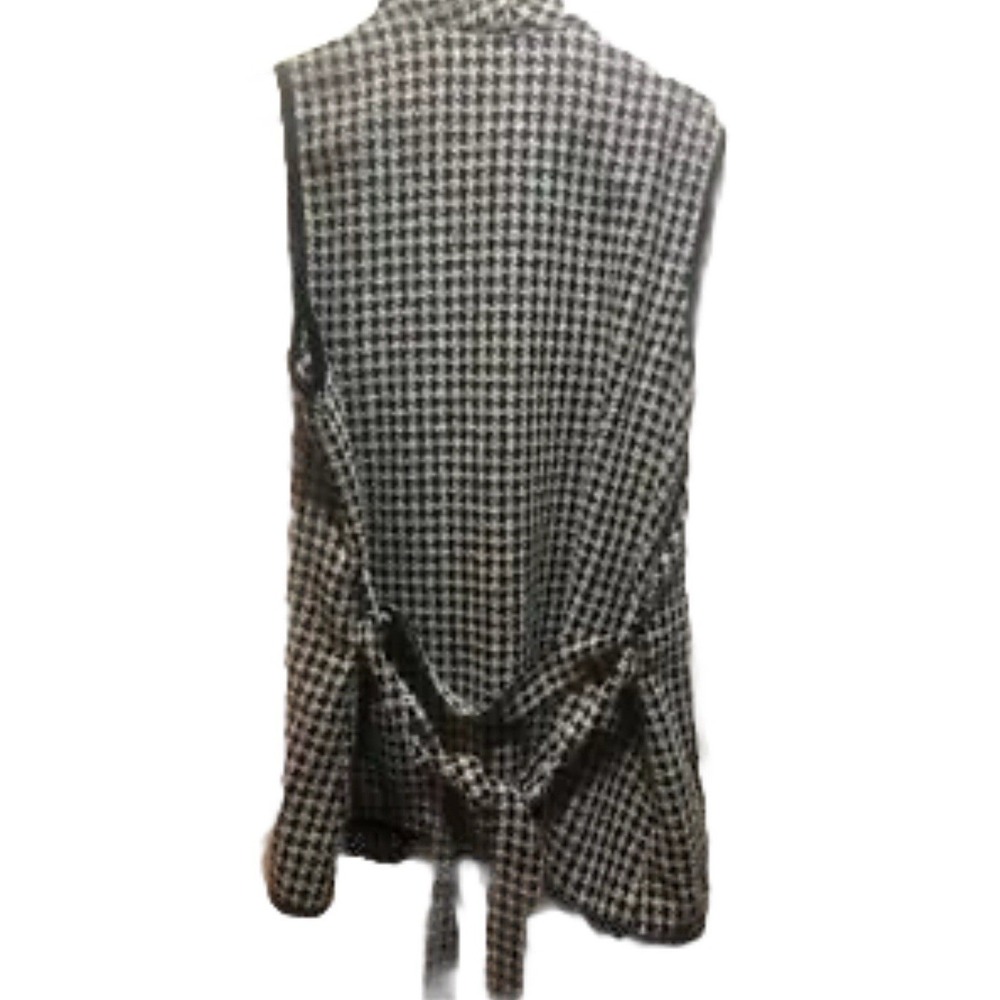 CJ Banks X (14) - Sleeveless Vest/Sweater Open Front Cardigan - Drapes Black & - Picture 3 of 12